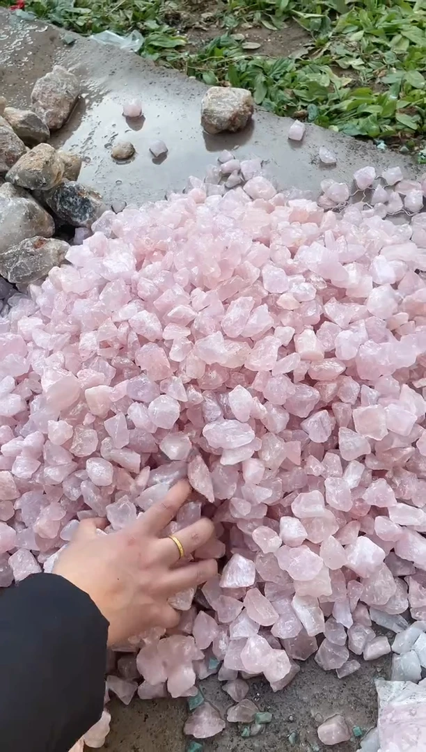 【闪购商品】水晶摆件未镶嵌粉水晶碎石500g