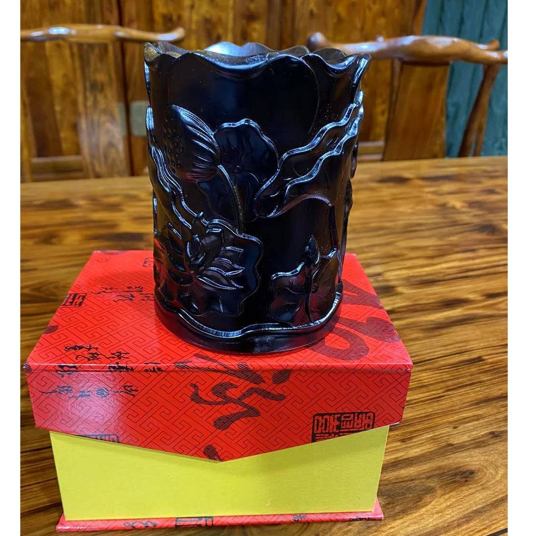 檀木 荷花笔筒直播专用链接（随机发货）