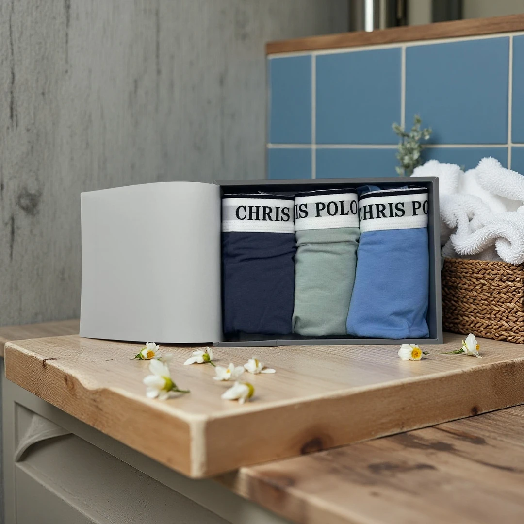 【净色内裤礼盒装】5005柯雷斯保罗抗菌吸汗透气柔软内裤