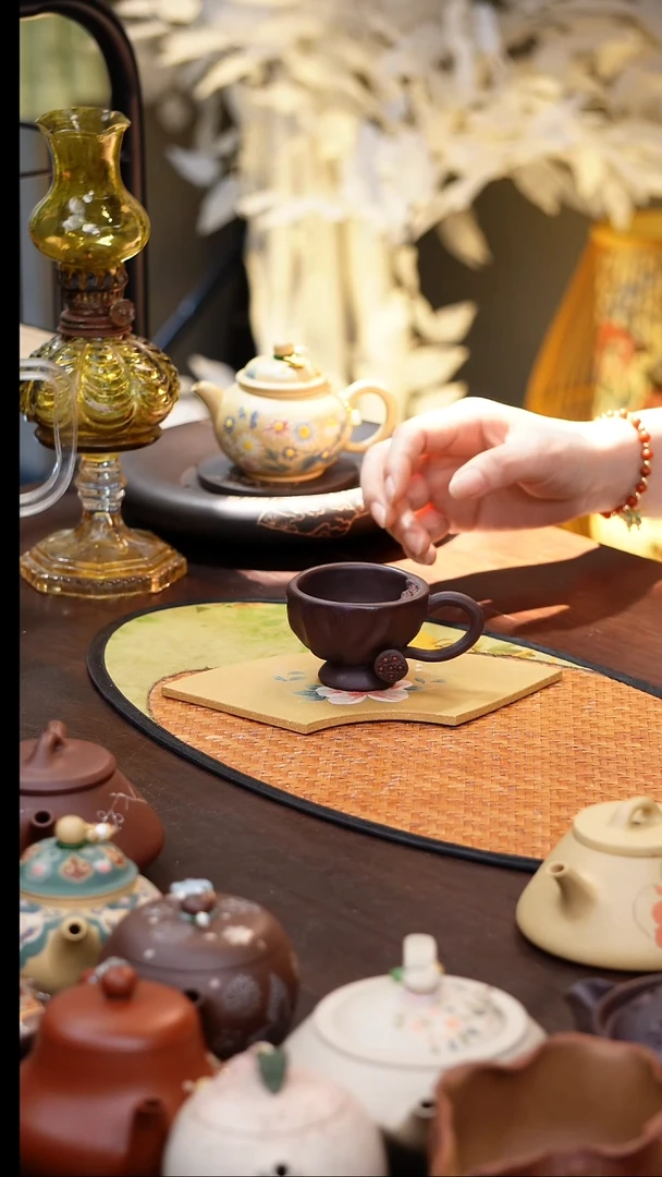 原矿紫砂手工杯子朱泥