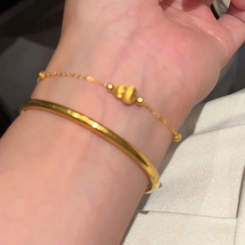 铜合金手链 新中式防小葫芦手链轻奢高颜值简约百搭叠戴手饰女