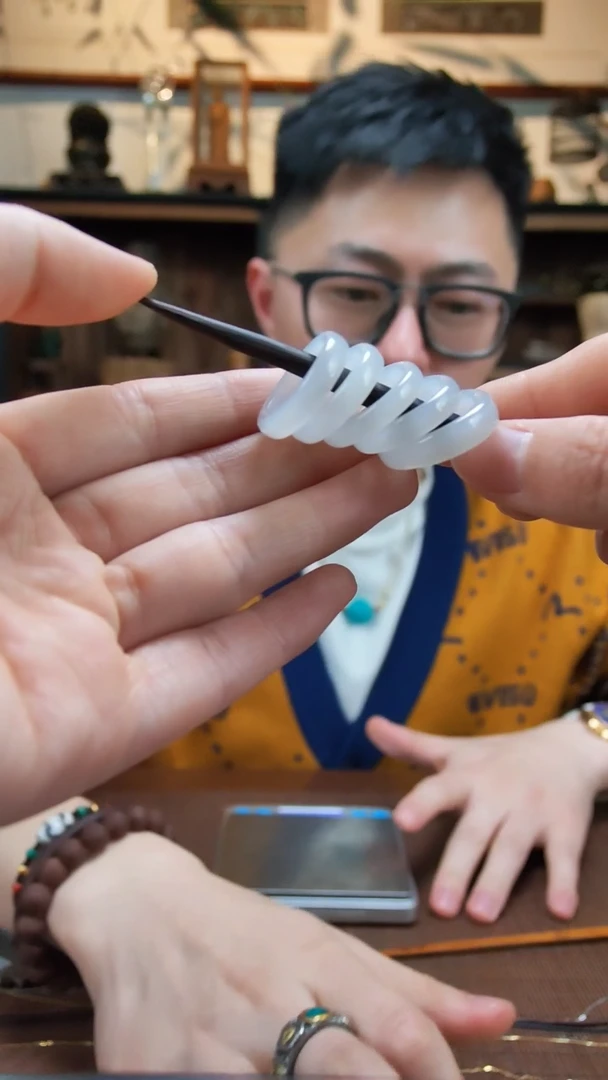 【闪购商品】和田玉指环未镶嵌12#白玉指环HX多样性发一