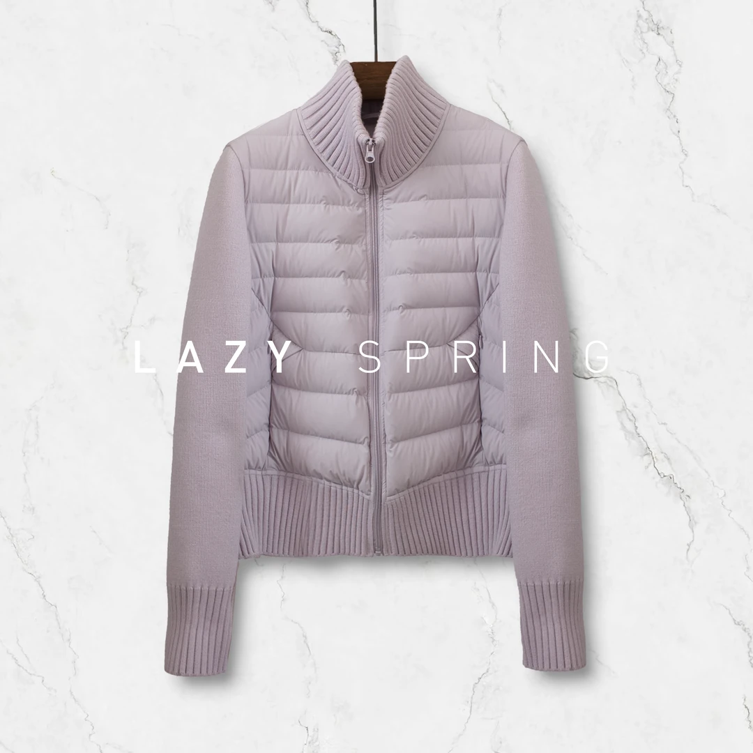 【李夫人MOMO粉丝专享】高领针织秋羽绒ZF778