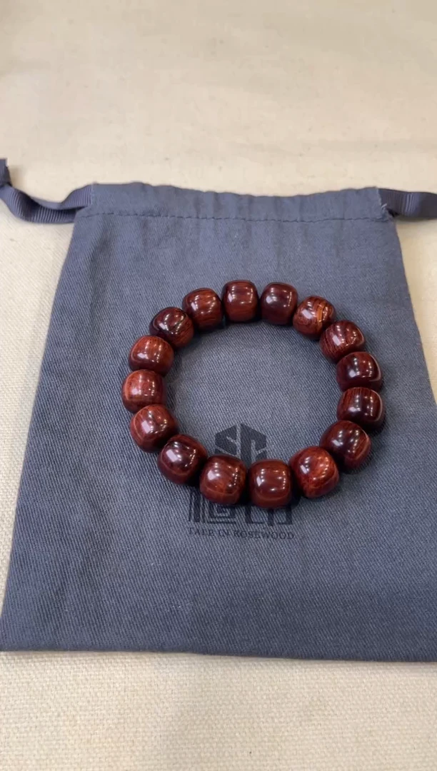 黄花梨/降香黄檀手串/手链黄花梨13x14