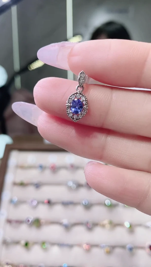 【闪购商品】坦桑石颈饰银S925镶嵌2-118