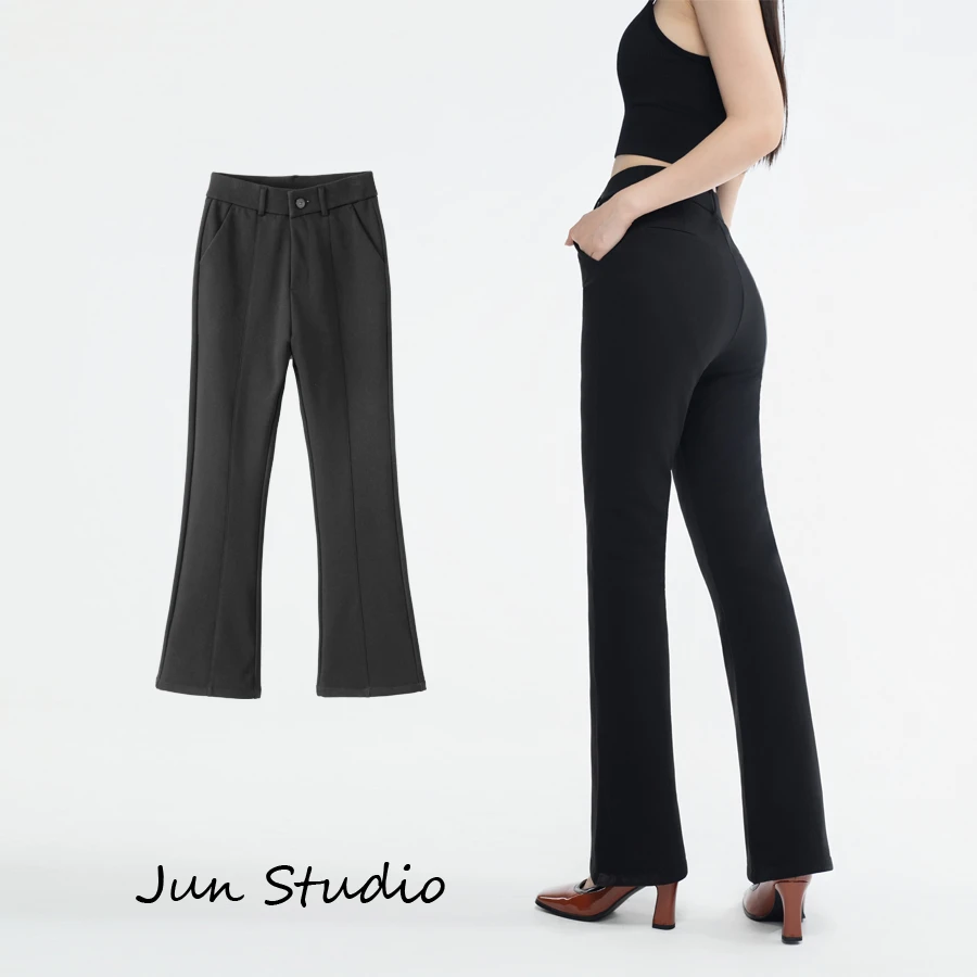 女款微喇叭裤 90鹅绒 四面弹面料 秋冬保暖 鹅绒裤