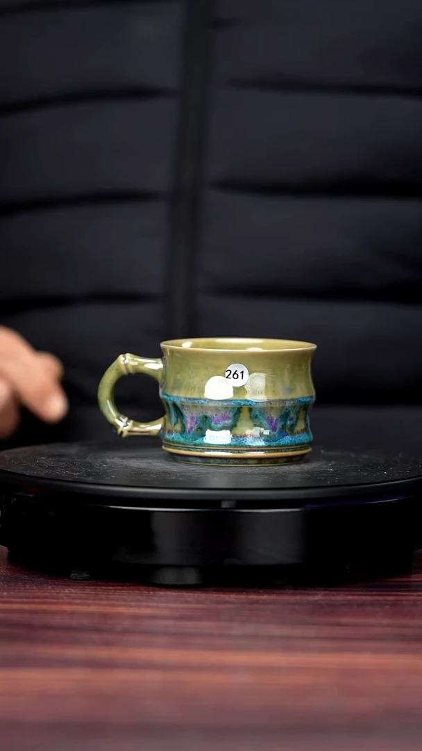 杯子瓷261#盼龙窑一级品原矿钧瓷马克杯