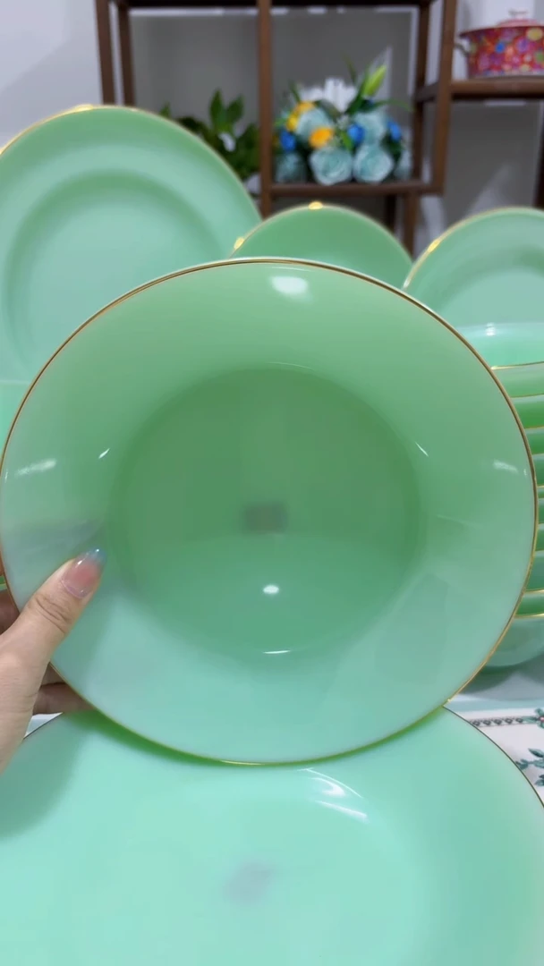 8英寸深盘10个  玉瓷【贝美】