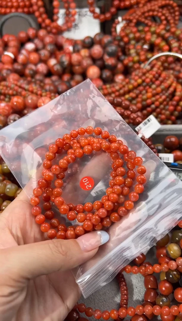 未镶嵌手串南红玛瑙6+