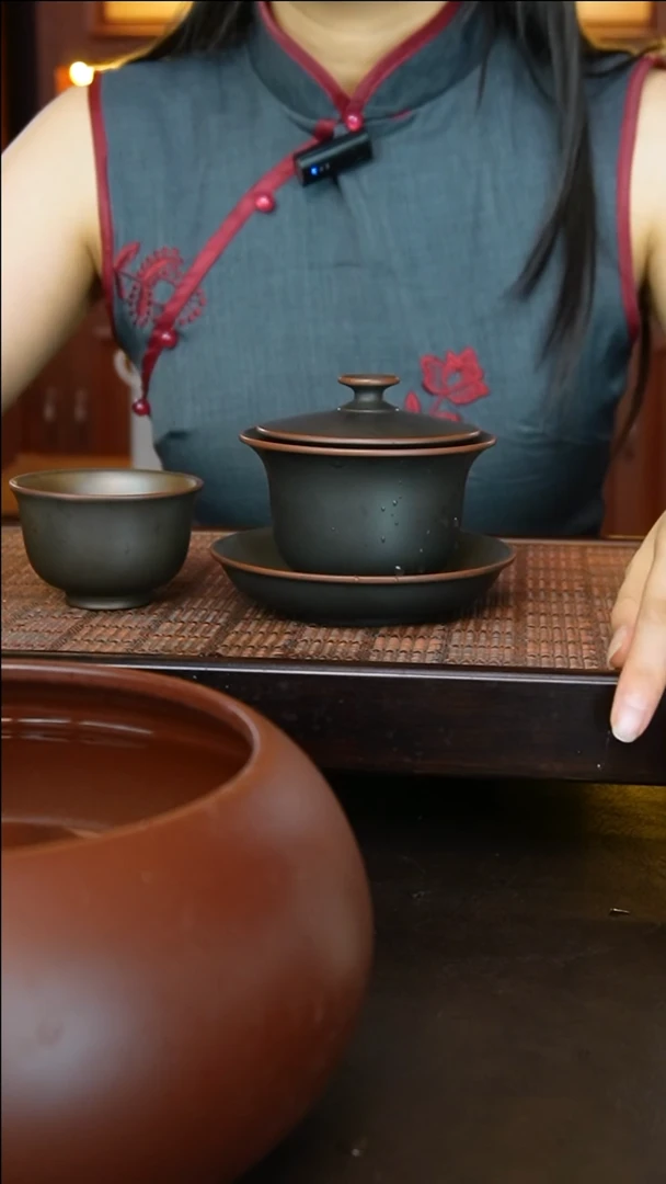 坭兴陶 三才盖碗  一杯 150cc