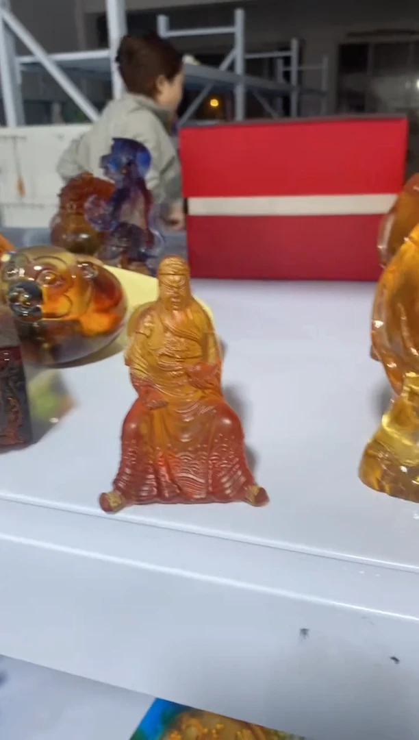 手工艺品琉璃关公 古法琉璃 介意勿拍 不退不换