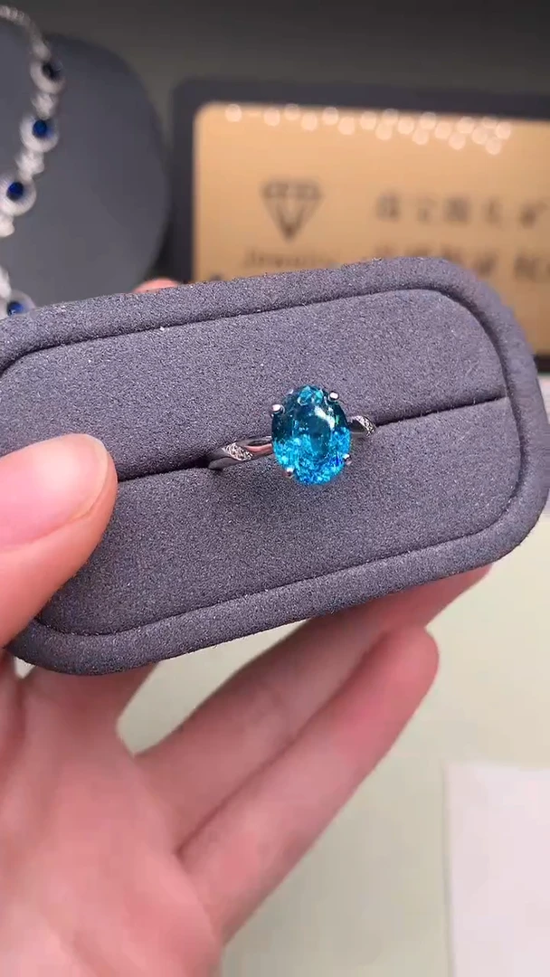 银S925镶嵌戒指帕拉依巴碧玺.........