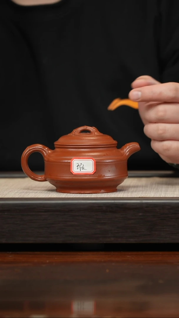 【闪购商品】紫砂茶壶微瑕全手双线竹鼓