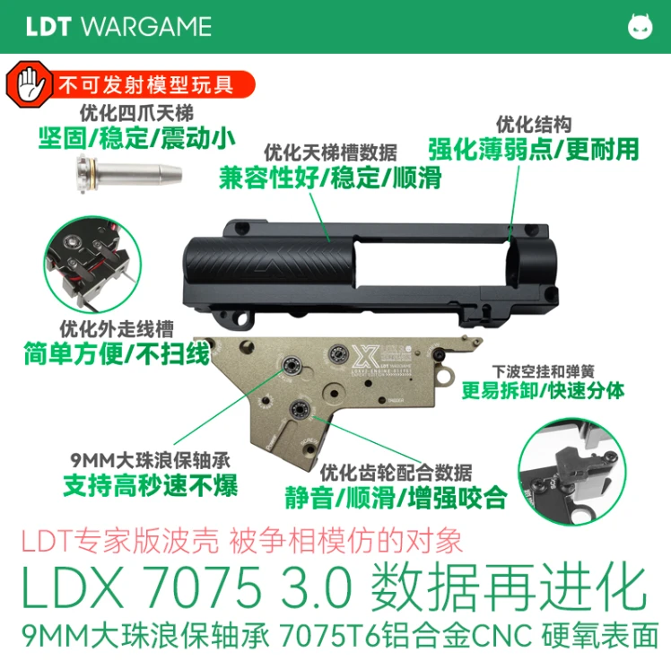 LDT 7075 波壳 绿波波壳  QS 银色波壳 LDT V2火控 LDT齿轮