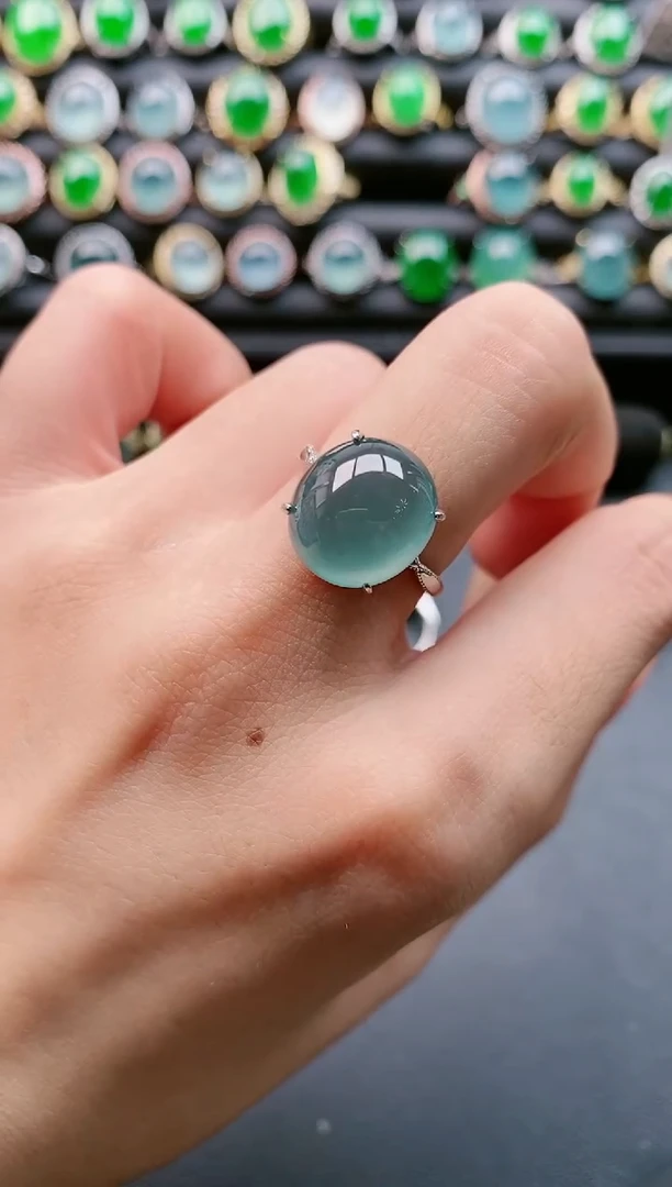 【闪购商品】翡翠戒指银S925镶嵌1111111