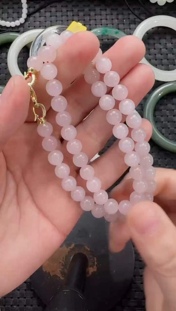 颈饰未镶嵌和田玉8mm藕分女神链