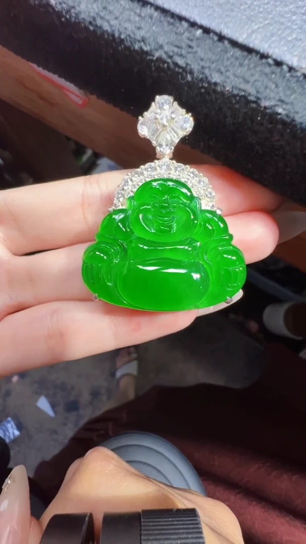 未镶嵌定制翡翠翡翠A货有轻微色差属于正常现象，佛公多样性发货1