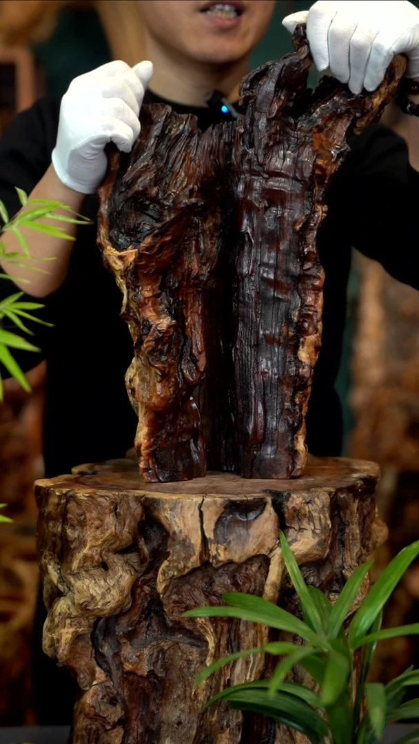 木随*堂雷击枣木雷晶摆件