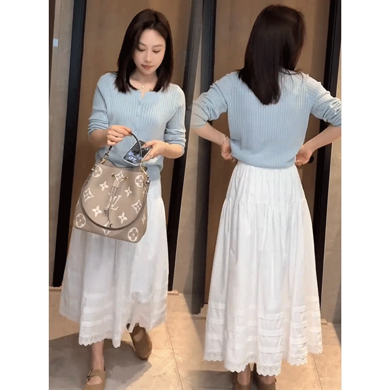 【小沫家】小个子蕾丝花边半身裙女2025春夏季新款甜美仙女蛋糕裙子