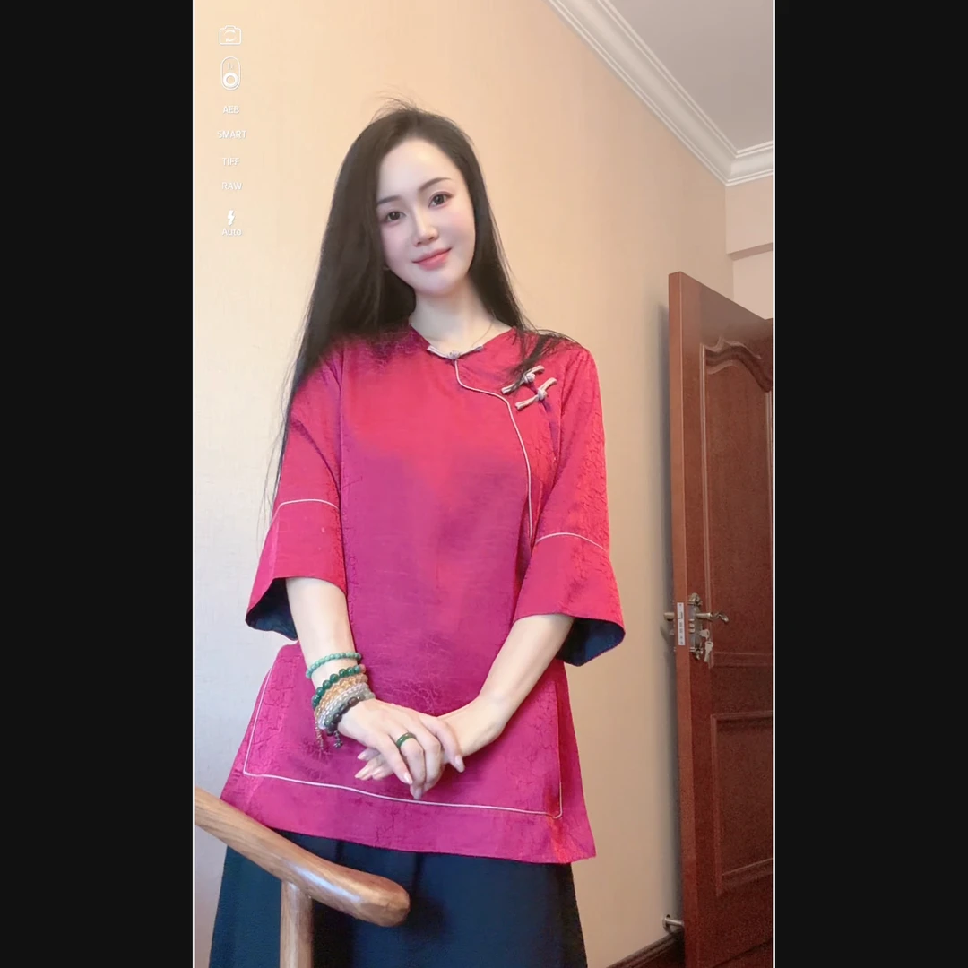 新长相思 芳华设计新中式复古龟裂纹上衣国风百搭斜襟上衣FH-A080