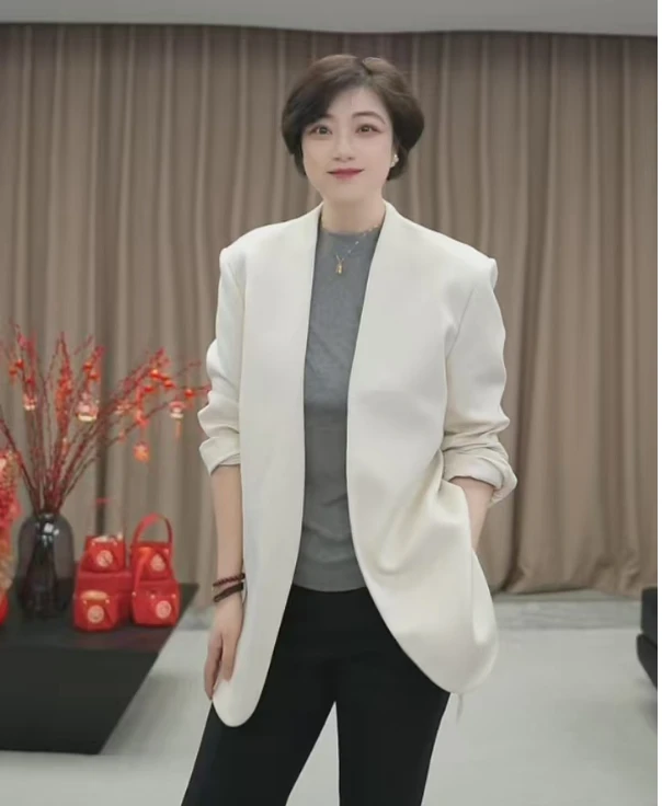 【U.M】独立女性设计师款圆领宽松版西装