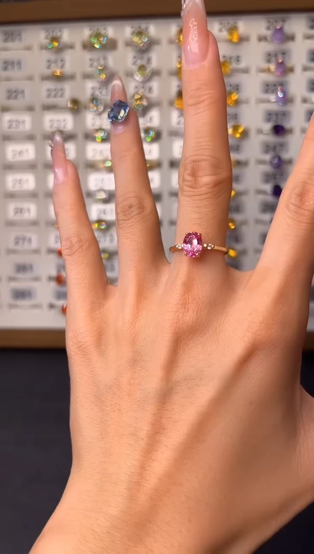 彩色蓝宝石戒指银S925镶嵌0000