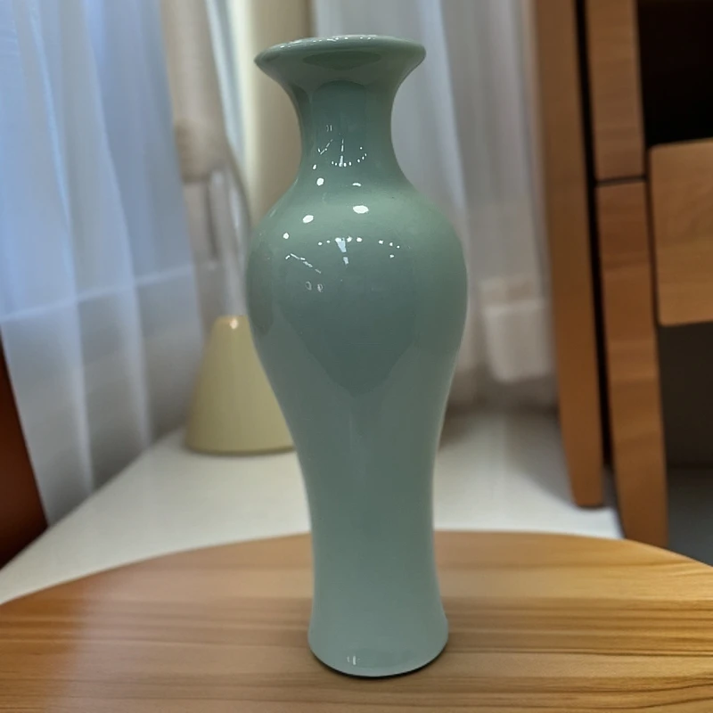 景德镇高温陶瓷花瓶 颜色釉  绿色