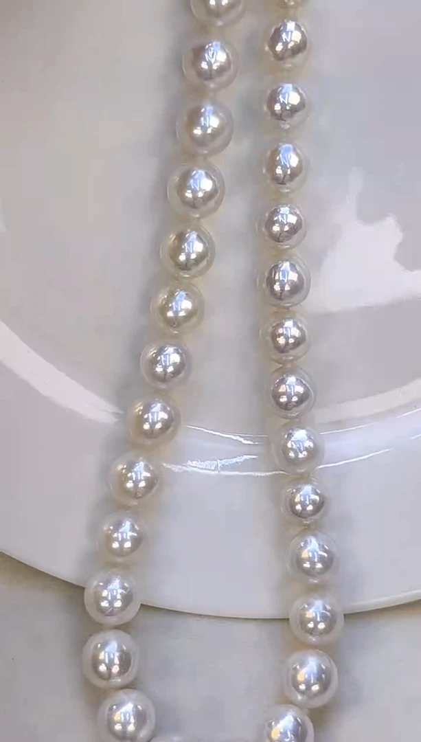 项链银S925镶嵌淡水珍珠10