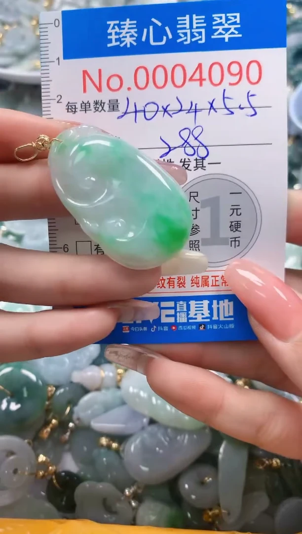 翡翠未镶嵌颈饰4090