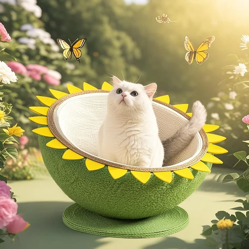 剑麻猫窝猫抓板一体四季通用玩睡一体猫咪太空舱耐磨不掉屑猫玩具