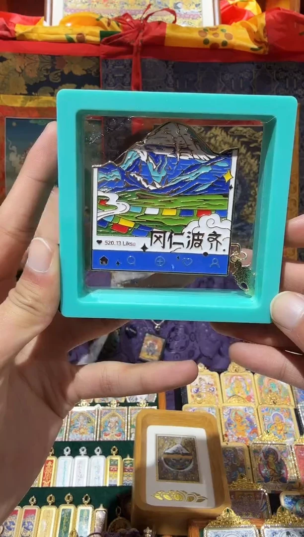 吊坠冈仁波齐山冰箱贴-纯手绘唐卡拉萨直发