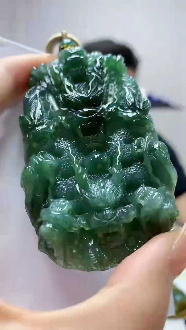 定制翡翠未镶嵌4917DD-毛货挂件7