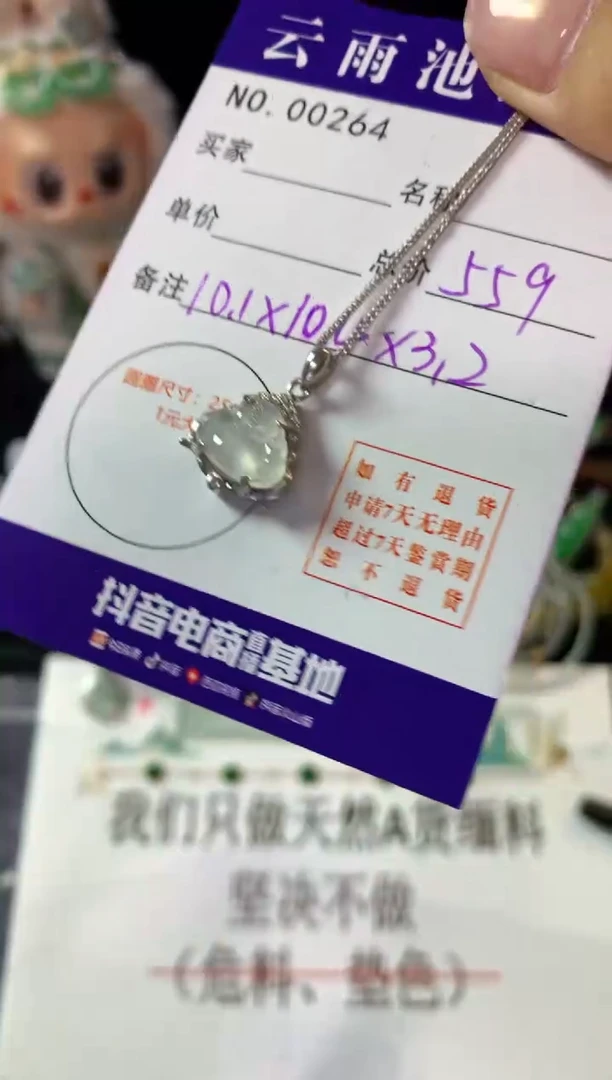 翡翠银S925镶嵌颈饰翡翠