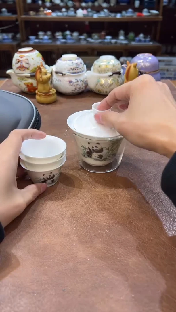 真的很便宜超好看会开片的旅行茶具