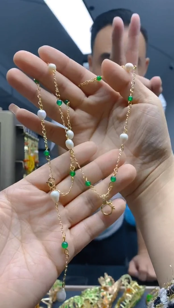 【闪购商品】淡水珍珠耳饰合金0172珍珠锁骨链