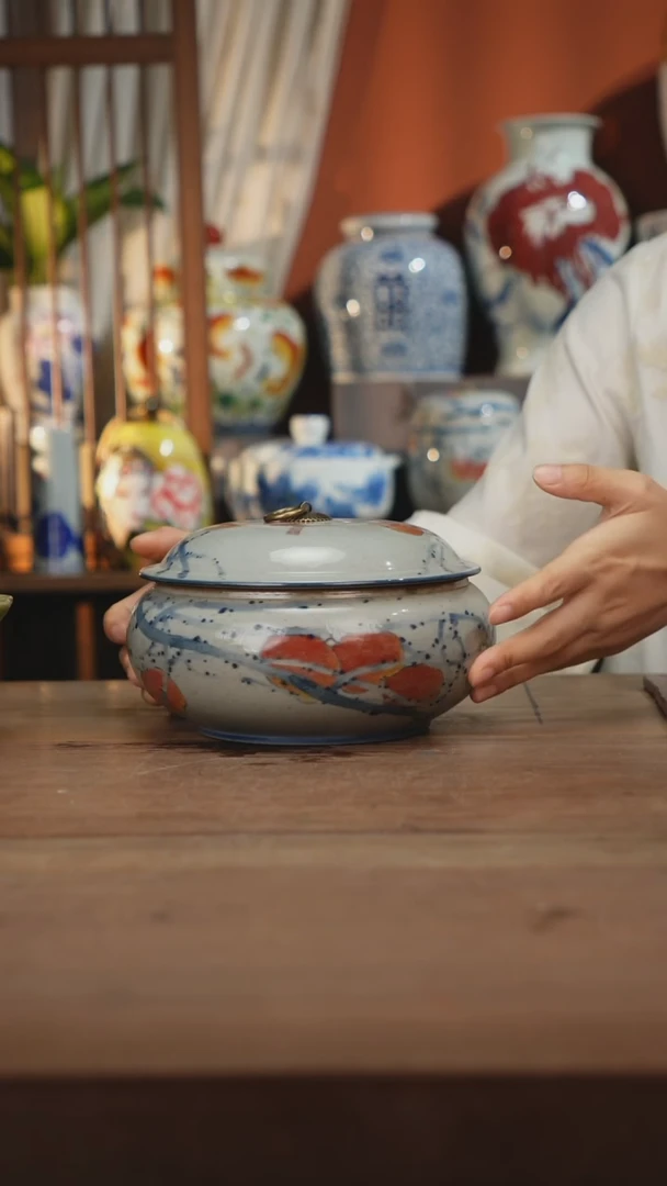 瓷片武***鱼 景德镇设计师釉下手绘陶瓷餐具