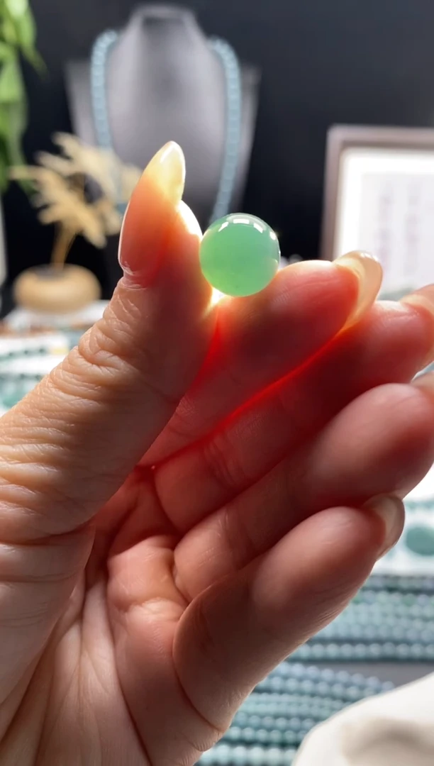 未镶嵌手链翡翠散珠卡11MM左右圆珠