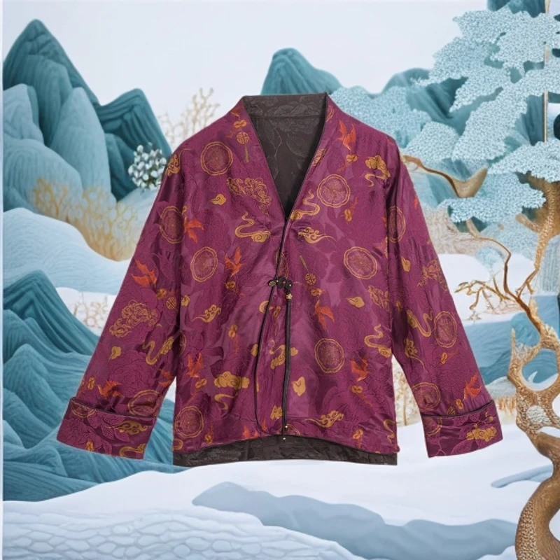 XN2025春季新款时尚百搭气质减龄福临门紫色上衣外套24zh975