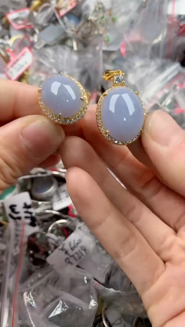 银S925镶嵌戒指翡翠555   5