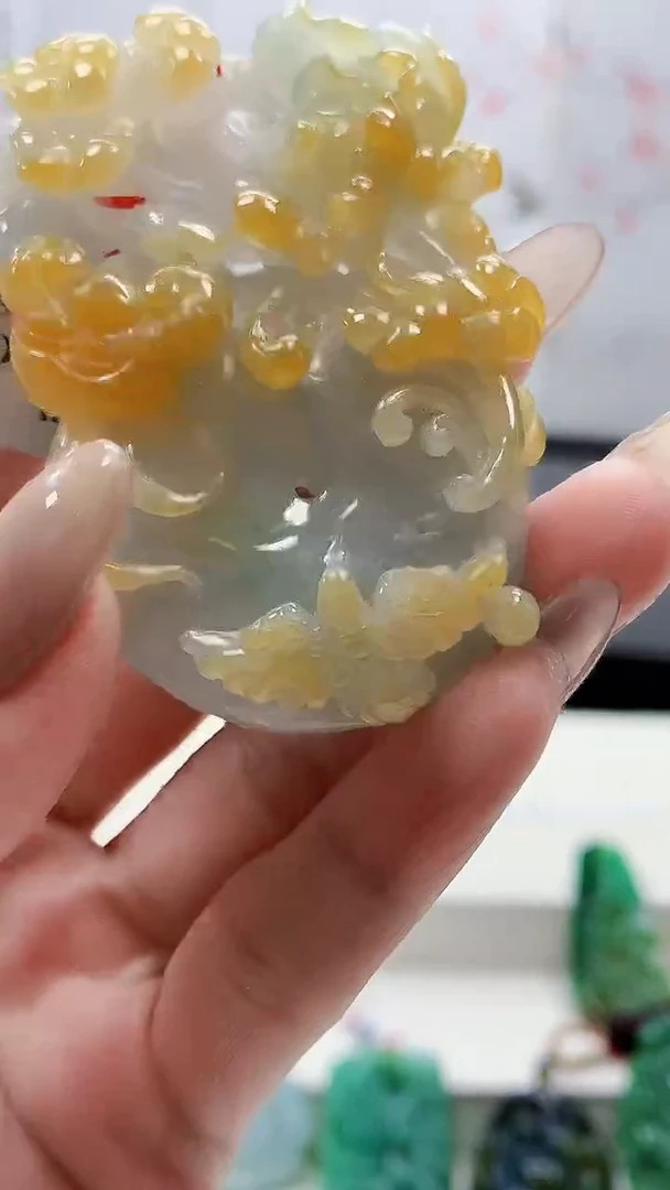 未镶嵌定制翡翠4852lr-毛货挂件63