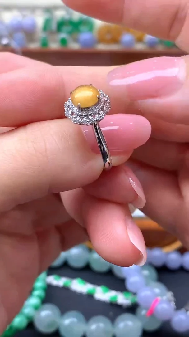 【闪购商品】翡翠戒指18K金镶嵌303-天然翡翠