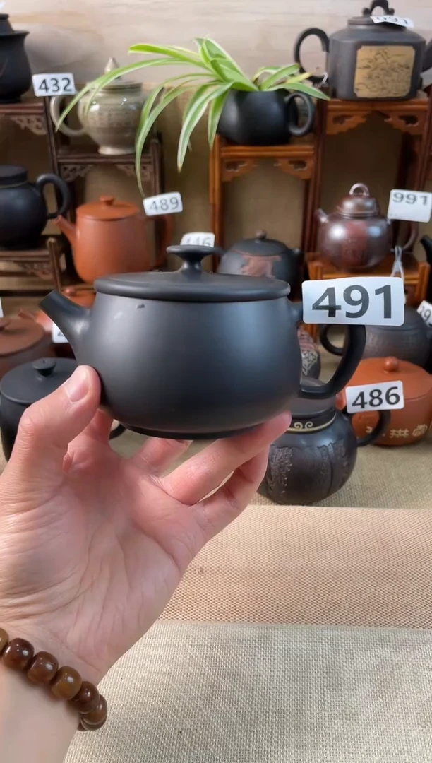 建水紫陶黑素汉瓦微瑕491