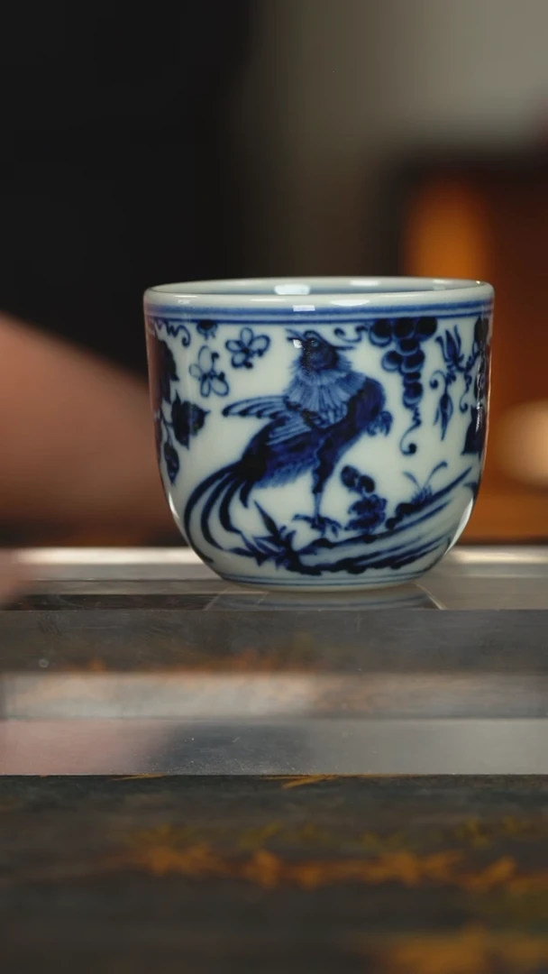 元黛工坊锦鸡不倒杯