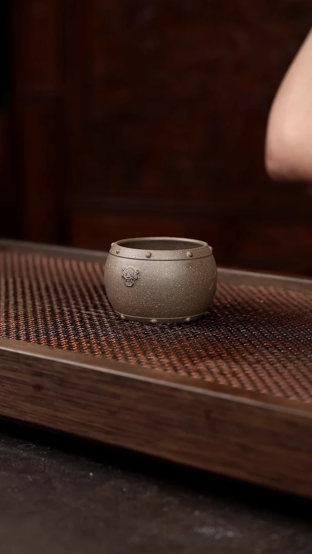 茶壶紫砂岩中泥战鼓杯六拼