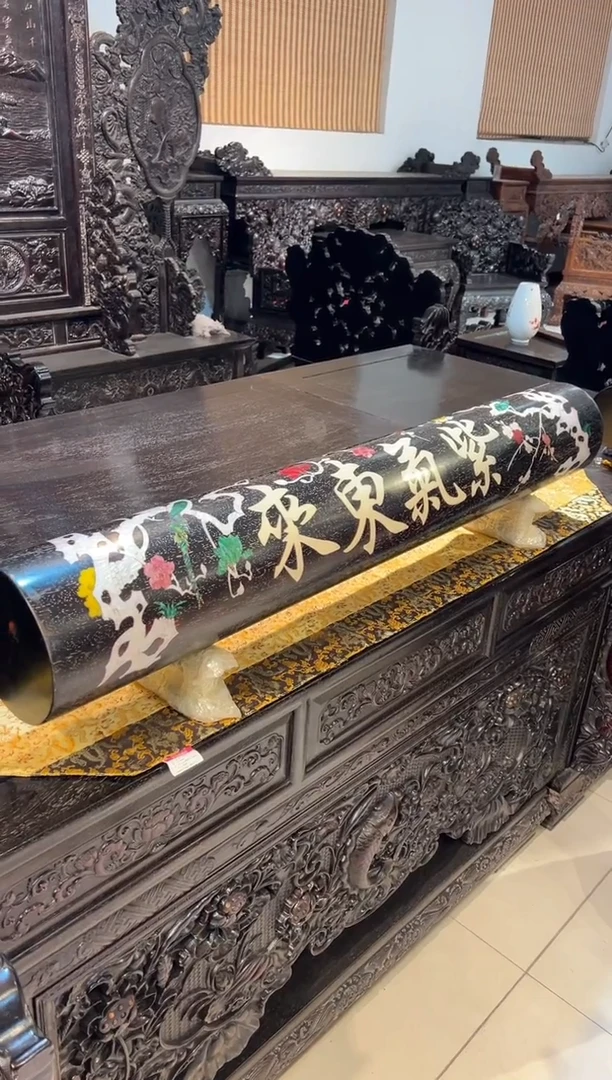 木木雕款杨*奇彩贝紫气东来