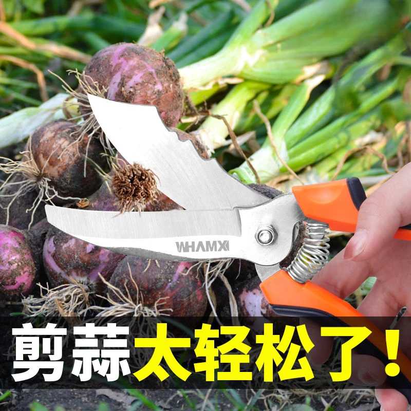 加厚省力轻便碳钢大蒜剪杆剪胡刀特钢锻打锋利耐磨耐用家用剪枝