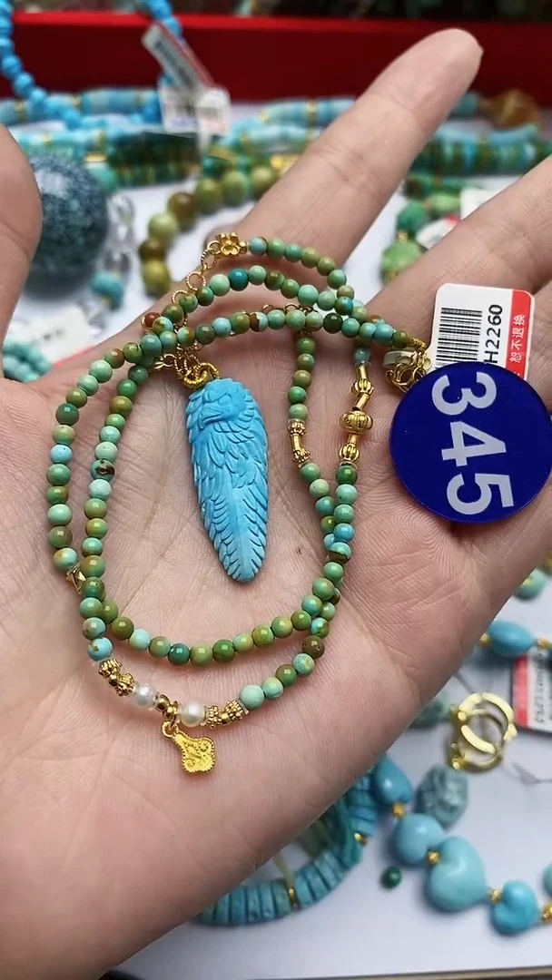 【闪购商品】绿松石项链银S925镶嵌345