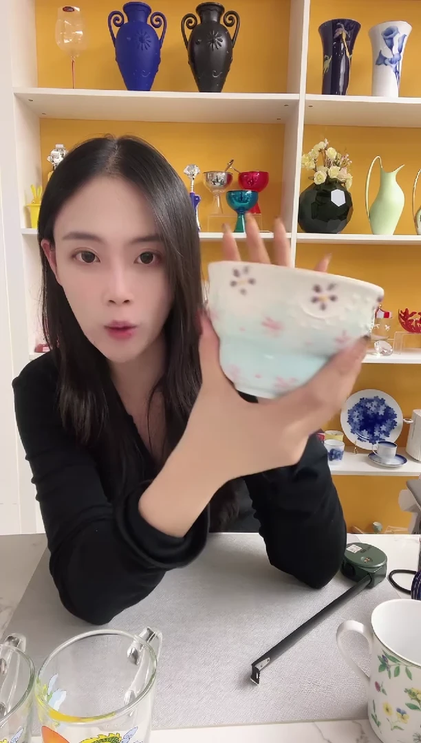 手绘 蕾丝早餐杯大容量