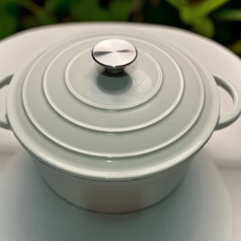 锦诚铸铁珐琅锅白色内白26口径汤锅