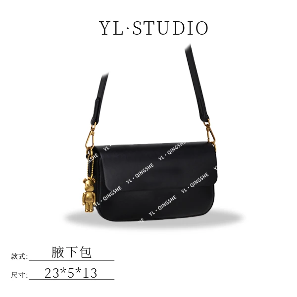 【依琳定制】女士潮流时尚经典气质手拎单肩包GQ-25181-黑色